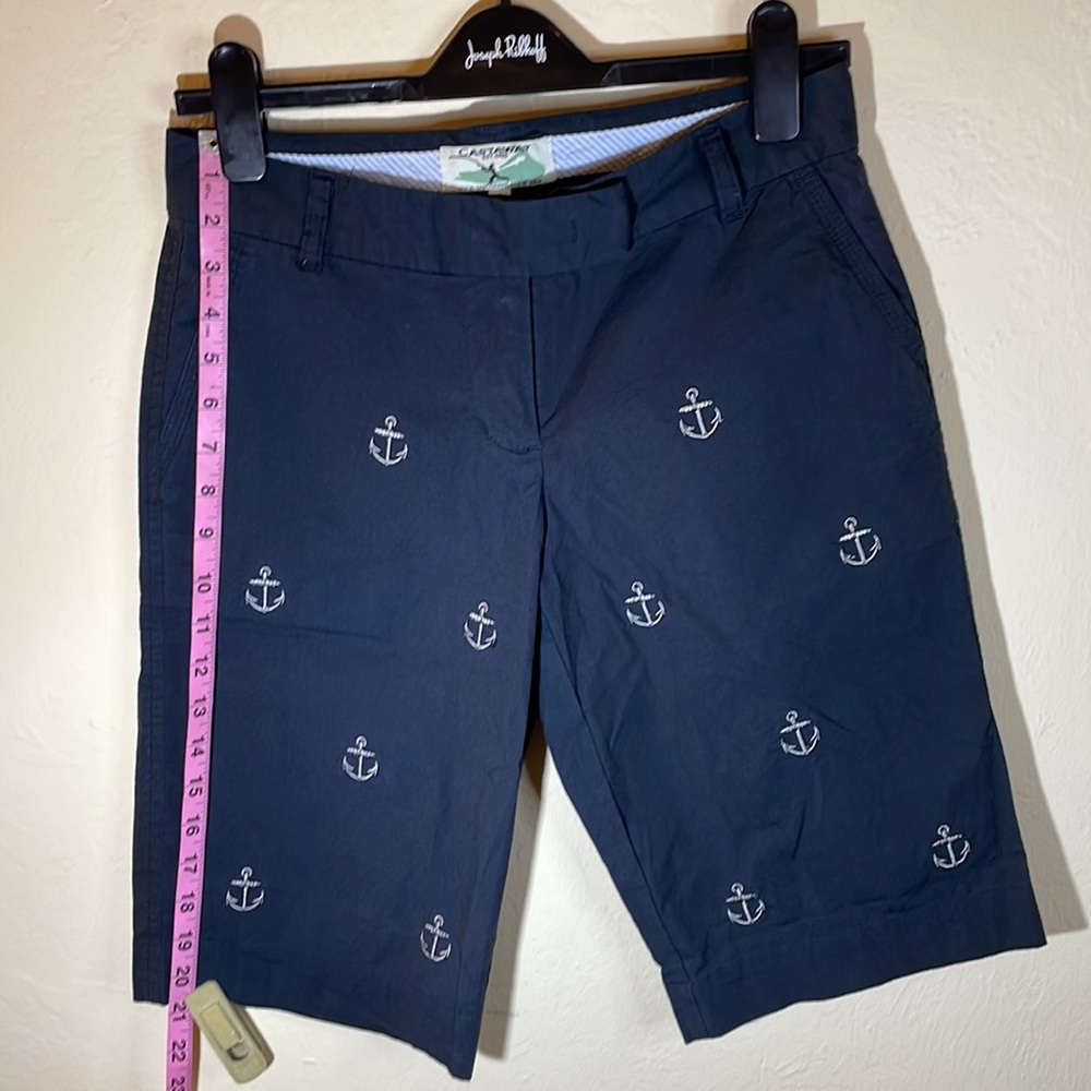 Castaway Navy Blue Shorts with Anchors - Picture 4 of 5